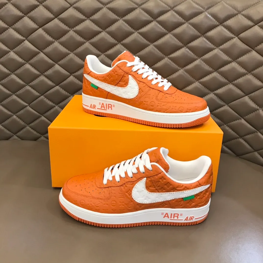 Men's shoes💰p440 "*oui* Vuitto*" x OFF-WHITE x Nike three-party collaboration! Trendy and cool men's casual sports shoes with unrivaled color matching. The design idea basically continues the style of THE TEN. The Swoosh line and tongue label have a very familiar visual effect and are both fashionable and trendy! A must-have for fashionistas! The effect on your feet is absolutely stunning! Size: 38-45